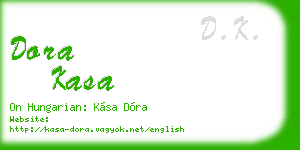 dora kasa business card